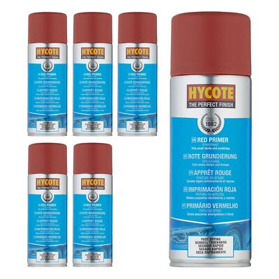 Hycote Farbsprühfarbe Aerosol XUK0303 rot Grundierung 400 ml x 6 schnelltrocknend