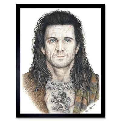Wayne Maguire Tattooed Anchorman Ferrell Inked Ikon 12X16 Inch Framed Art Print