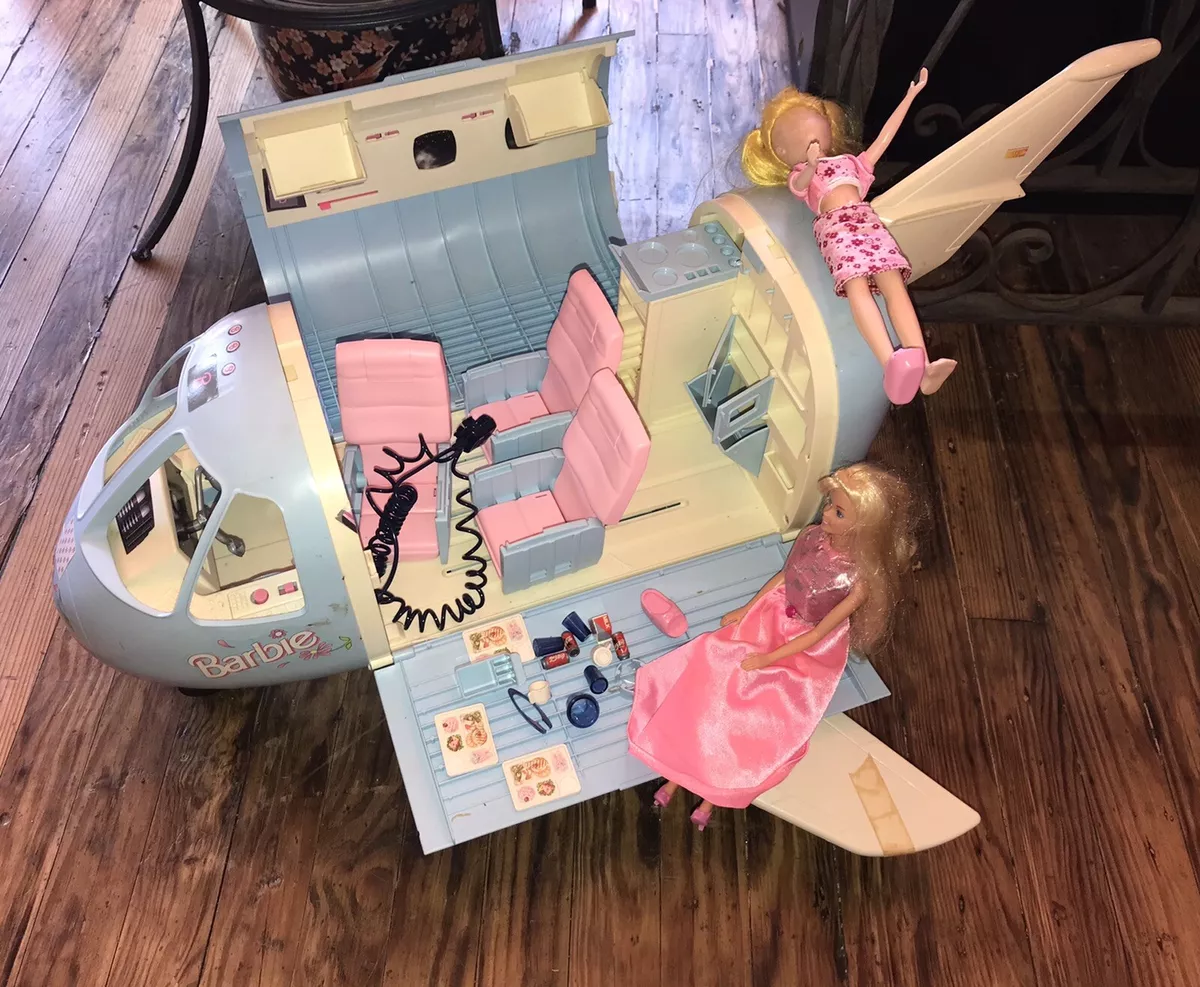 BARBIE JET AIRPLANE MATTEL TOY W EXTRAS VG COND. FLY ME AS IS eBay