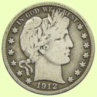 1912 Barber Half Dollar 50C | Very Good   *1189