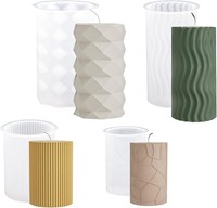4 StüCk Kerzenform Silikon,Kerzenformen Zum GießEn Set,Diy Kerzen Formen Silikon