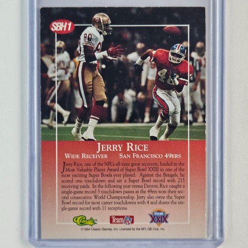 1994 Classic Games Super Bowl Heroes Jerry Rice #SBH1 49ers - Picture 2 of 2