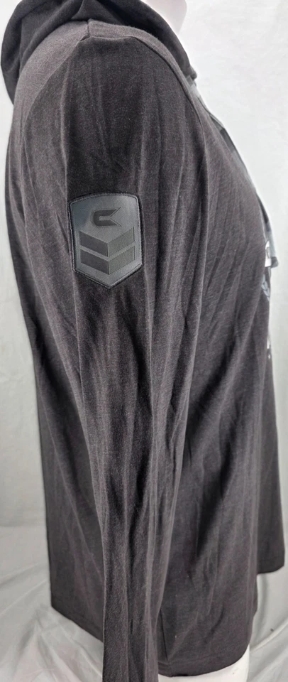 NUEVA Camiseta Michigan Wolverines Coliseo Bandera OHT Marrón LS Con Capucha Para Hombre L Foto 4 de 4