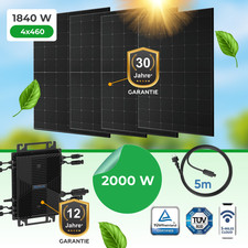 Balkonkraftwerk 1840 Watt mit 2000W Wechselrichter, WIFI, APP …