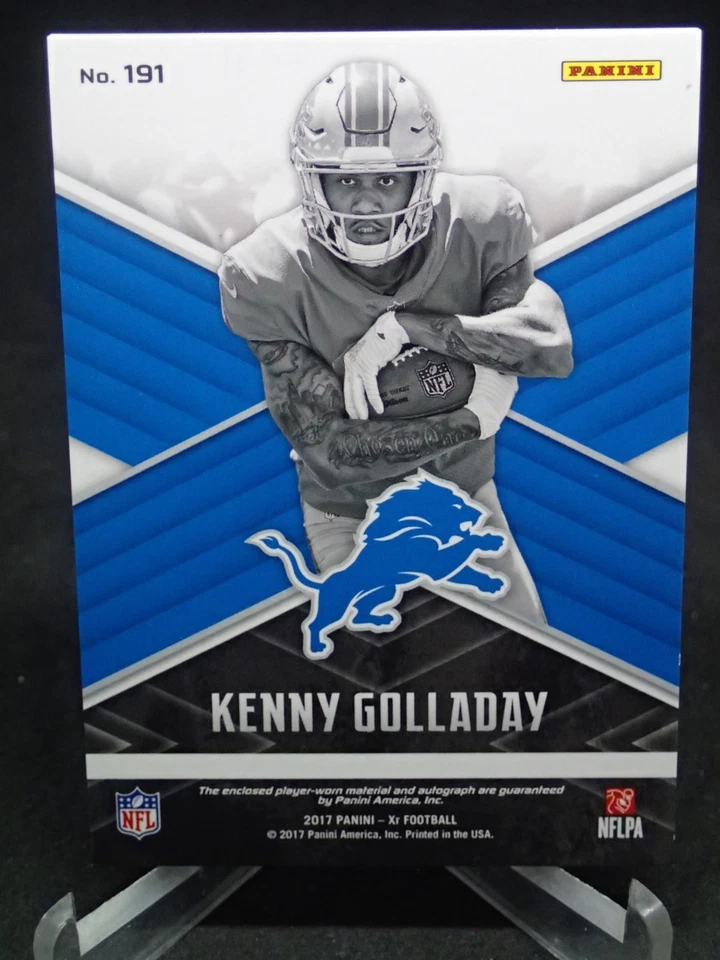 Kenny Golladay 2017 Panini XR Rookie Triple Swatch Auto Orange #10/25 LIONS - Image 2 of 2