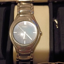 Fossil Vintage Quartz 30mm Silver Stainless B...