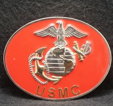 XF15149 NOS VINTAGE 1970s UNITED STATES MARINE CORPS VETERANS BELT BUCKLE