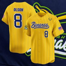 Savannah Bananas Olson Baseball Jersey 08 Size S-5XL