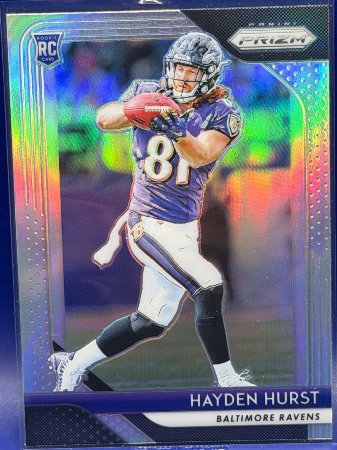 2018 Panini Prizm Hayden Hurst RC SILVER PRIZM #208 Baltimore Ravens