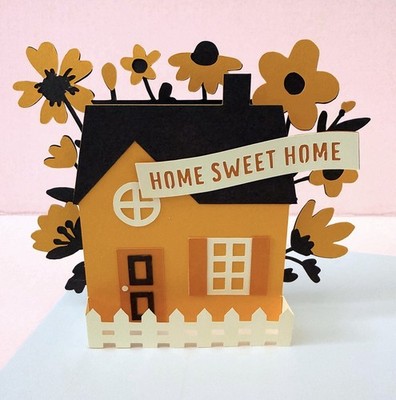 Handmade New Home Pop Up Card   Housewarming  Home Sweet Home  Greeting Card