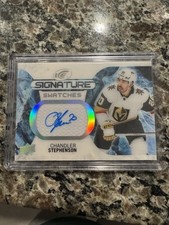 2023-24 Upper Deck ICE Signature Swatches Chandler Stephenson Auto Jersey SS-CS