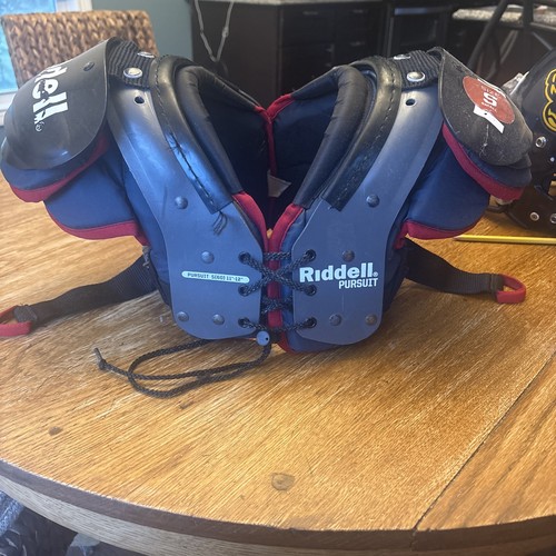 Riddell Pursuit Youth Football Shoulder Pad, Blue/Red, Large | eBay