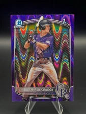 2025 Bowman Charlie Condom Purple Raywave /250 - Color Match!!