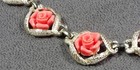 4 Sarah Coventry Necklace Bracelet Earrings Faux Coral Rose Blossom Vintage Lot — photo 9