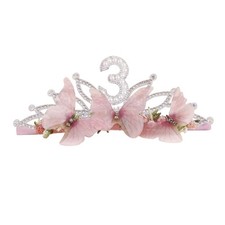 Birthday Crown Floral Headband for Baby Girl, Soft Flower Hairband for 1-3 Ye...