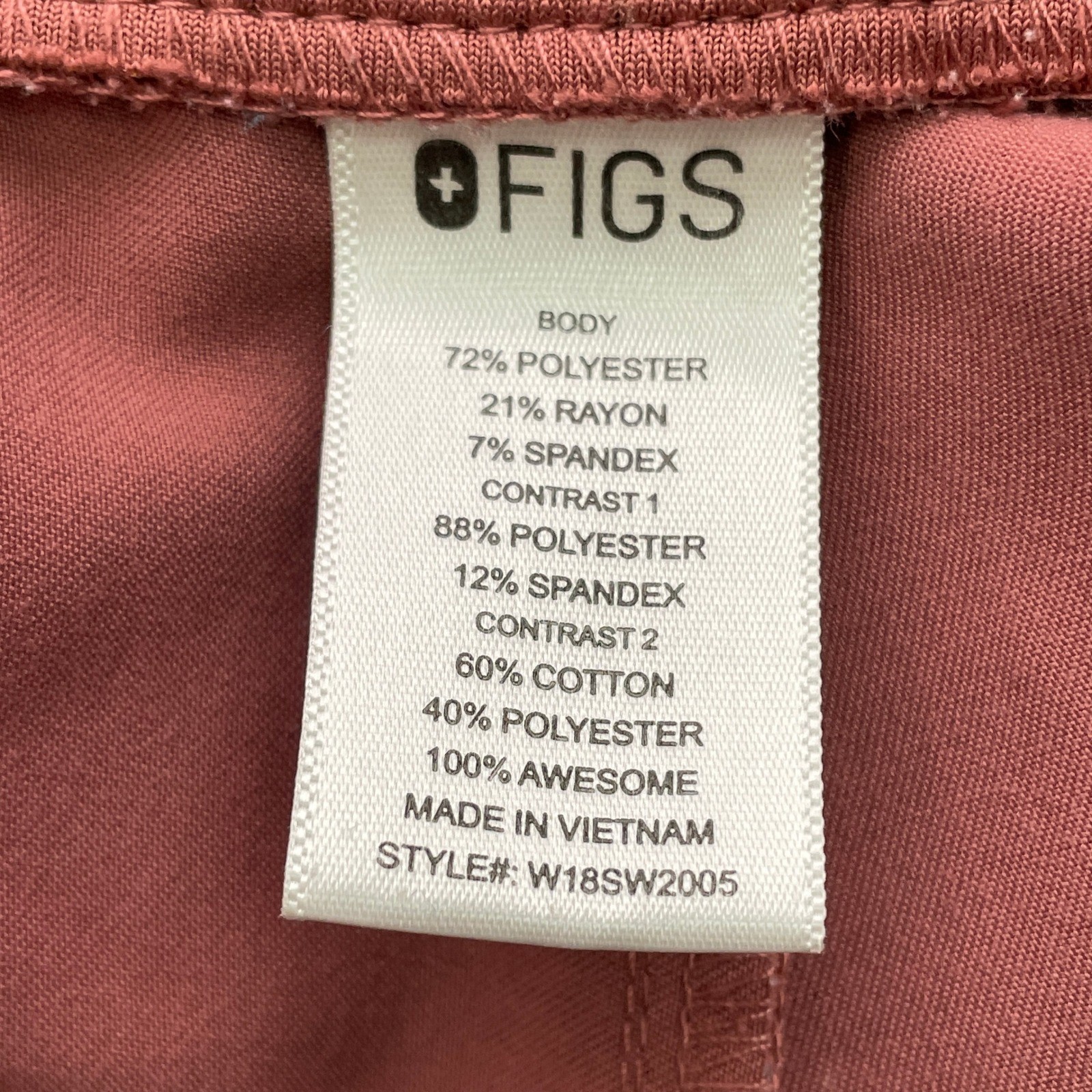 FIGS Technical Collection Drawstring Burgundy Red… - image 11
