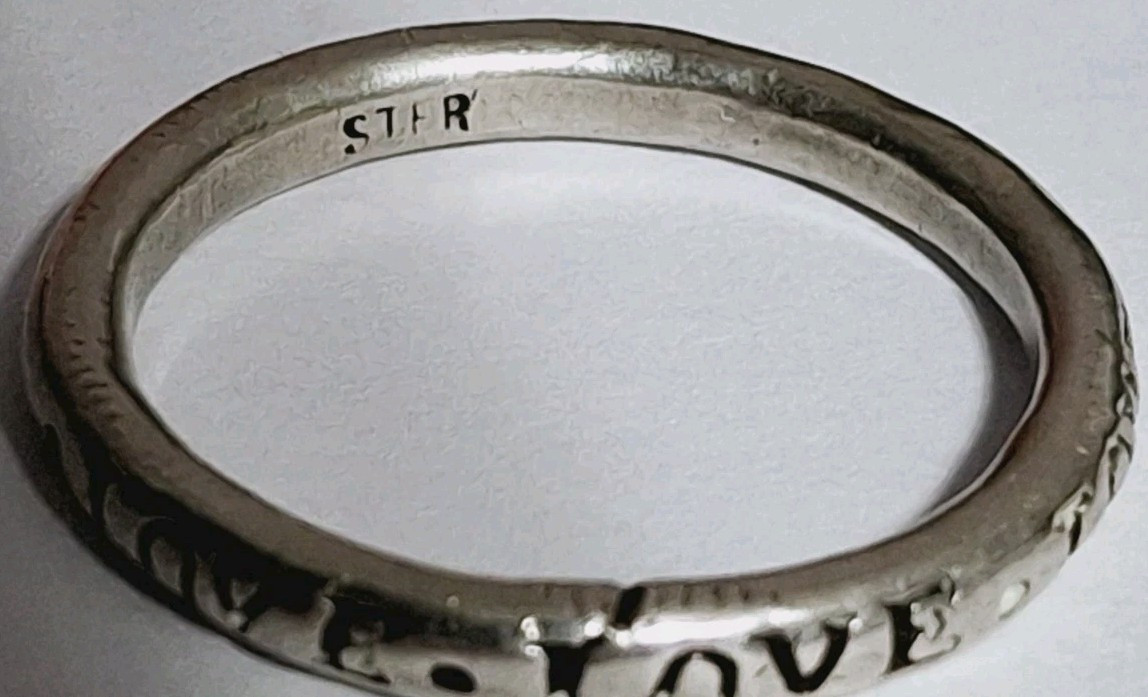 Love Engraved Sterling Silver Stackable Band Ring… - image 5