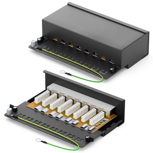 Cat 6 Cat.6 Patchpanel 8/12/16/24-Port RJ45 geschirmt Desktop Aufputz 1 GB LAN - Photo 3/113