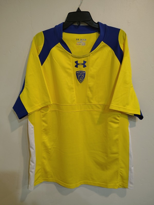 Under Armour Men's Clermont Auvergne Rugby Shirt Jersey Size 3XL Yellow Blue NEW