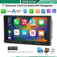 7" 2Din Car Stereo Radio Android 15 4+64G GPS Navi Wireless Carplay Android Auto