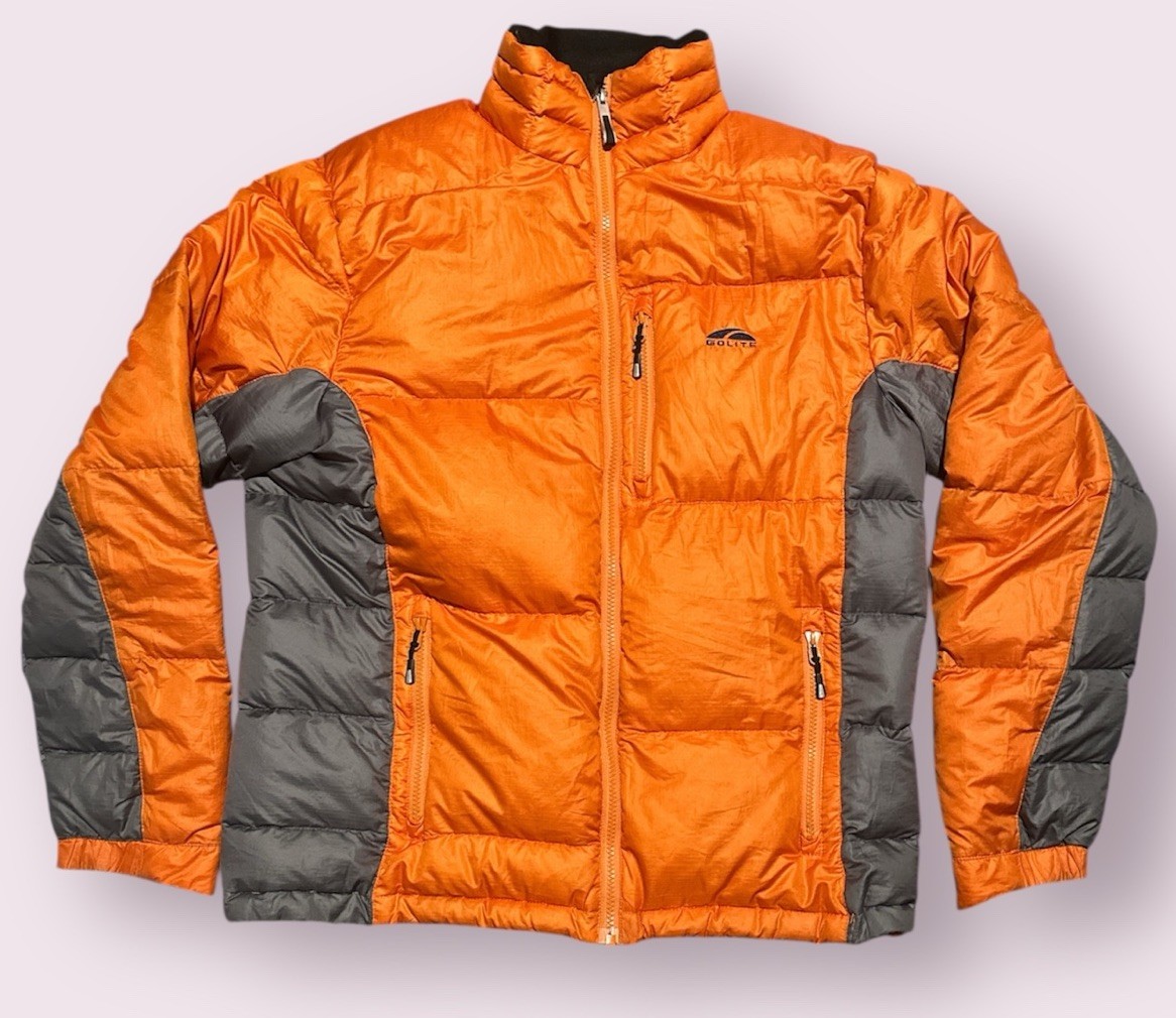 Nepal Kathmandu Goose Down GoLite Down Jacket Mens Medium Orange