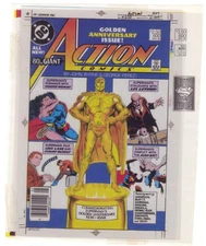 Action Comics #600 Original Comic Cover Color Key Separation Production Art