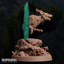 Blink Dog with Portal - Pose 1  Sordane Publishing  D D Miniature  50mm Base