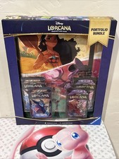 TCG Disney Lorcana Portfolio Bundle 4 Booster Packs  1 Card Portfolio