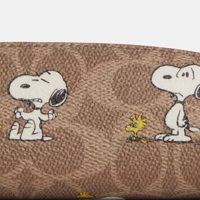 限定コラボ【Coach X Peanuts】Pencil Case /スヌーピー COACH® Outlet | Coach X Peanuts Pencil Case In Signature