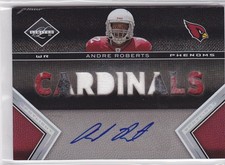 2010 Andre Roberts Limited Phenoms Patch Auto RC 12/25 JSY # Match! #227 A3183