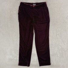 NWT Talbots Garnet Red Velvet High Rise Ankle Pants Size 8 Whimsy Casual Career