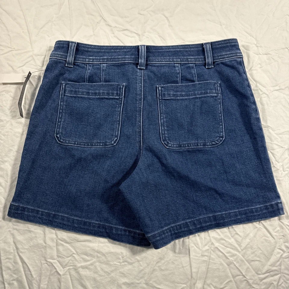Talbots Patch 口袋牛仔短裤女式 4 码全新带标签 — 第 3/4 张图片