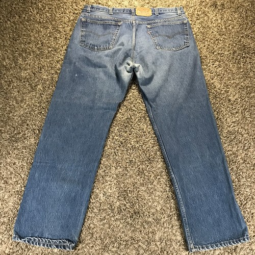 Vintage 90s Levi’s 501 Jeans 38x29 Medium Wash Denim USA Straight Leg Button Fly - Picture 5 of 16
