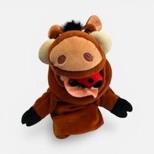 Vintage Disney Store Lion King Pumbaa Plush Hand Puppet w/ Bug Grub NWT Rare