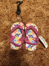 Toddlers Girls Sandals Flipflops Floral Print Size 5/6