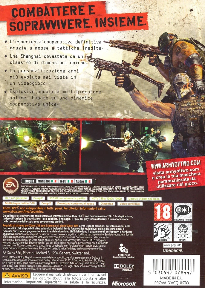 Army Of Two The 40Th Day XBOX 360 Electronic Arts - Image 2 of 2