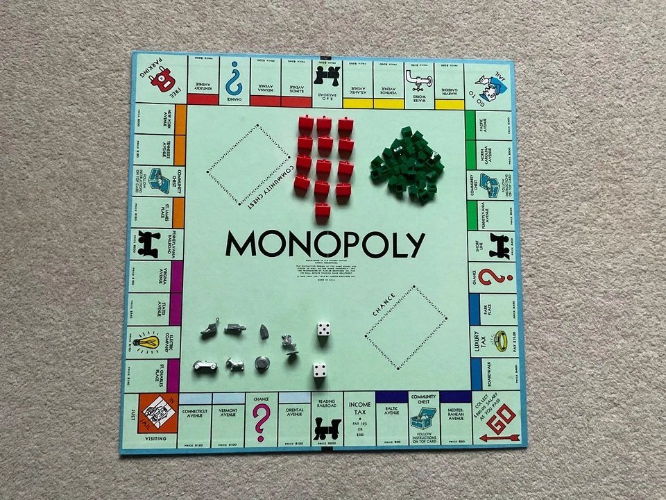 Monopoly USA American Vintage Edition -  Parker Brothers - 1985 - Clean Money - Image 4 of 4