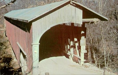 Nancy Jane Bridge Monroe County Indiana Postcard Covered Bridge Unposted Color
