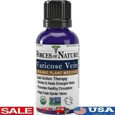 Organic Homeopathic Varicose Vein Treatment Eye Care Solution 1oz Natural Relief