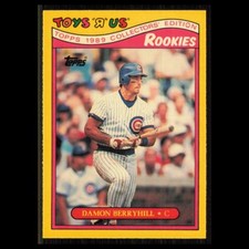 Damon Berryhill Rookie #4 1989 Topps ToysRUs Rookies Chicago Cubs Baseball Card. rookie card picture