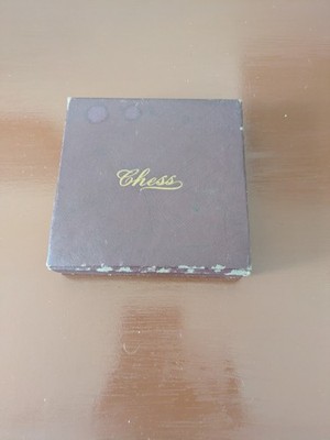 c.1940s Metro Mfg. Co., New York Travel Peg Chess Set   Maroon Case