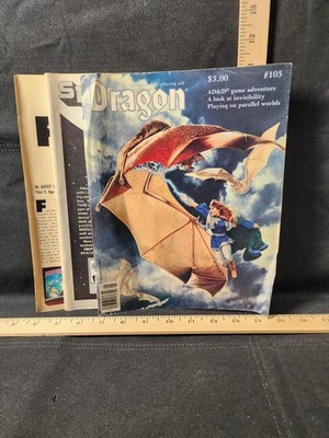 1986 Dragon Magazine #105 TSR AD&D RPG Adventure Aid Damaged Cover