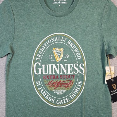 LUCKY BRAND GUINNESS SHIRT Mens Medium Green IRISH BEER ST PATRICKS CASUAL NWT
