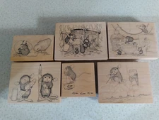 LOT OF 6 STAMPA ROSA HOUSE-MOUSE CRAFT STAMPS (4 NEW)