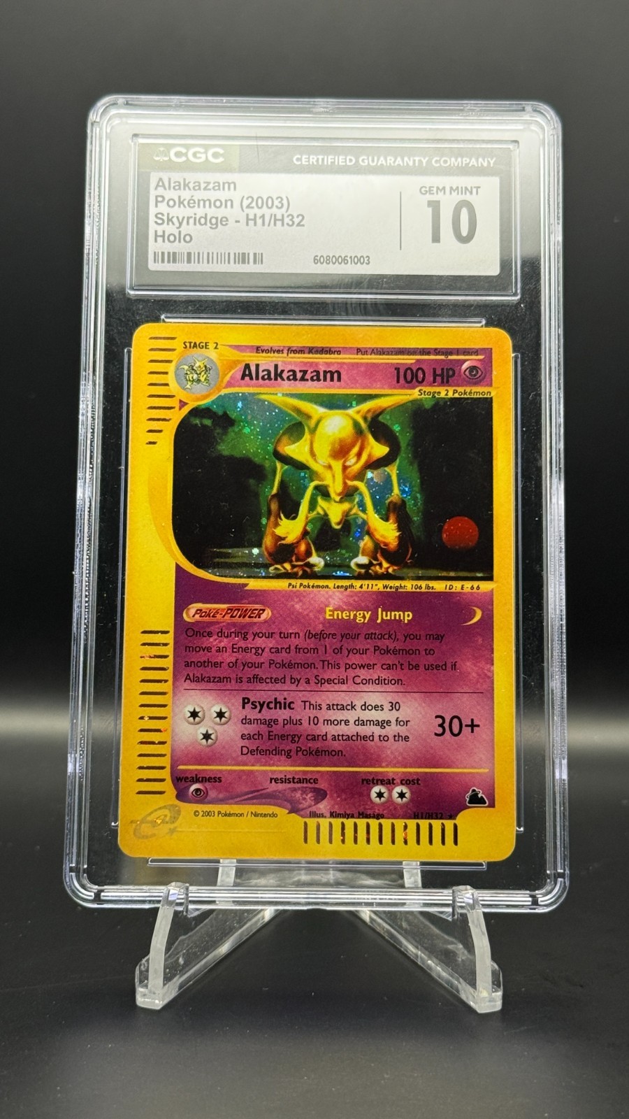 Alakazam H1/H32 – CGC Gem Mint 10 – Pokémon Skyridge (2003)