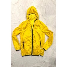 Avalanche Womens Yellow Lightweight Hooded Windbreaker Jacket Size S Full Zip