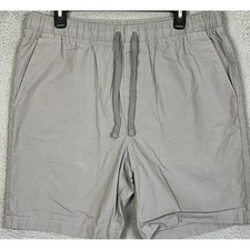 Banana Republic Shorts Mens Large Grey Casual Pull On Drawstring Stretch Waist