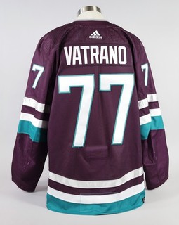 2023 24 Frank Vatrano Ducks Game Used 30Th Anniversary Jersey Set 2