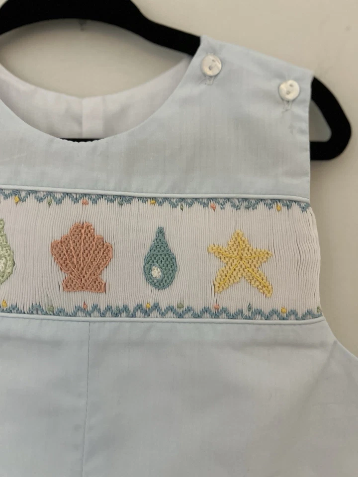 Pantalón Corto Romer Infantil Niños Lulu Bebe Azul Océano Mar 12 meses Nuevo con Etiquetas Ret $77 Foto 4 de 4