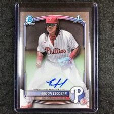 2025 Bowman Baseball AROON ESCOBAR Chrome Prospect 1st Bowman Auto Base #AE